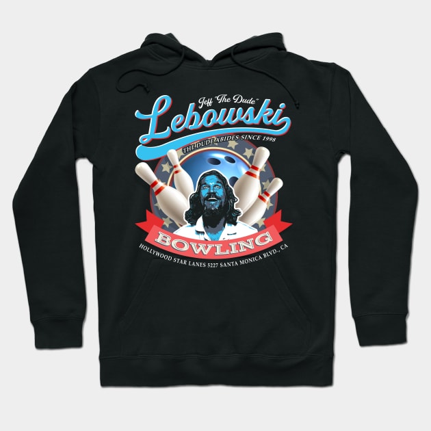 Lebowski Bowling Hoodie by Alema Art